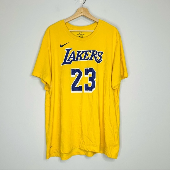 Nike LeBron James LA Lakers 23 DriFit Tee 2XL - Picture 1 of 5